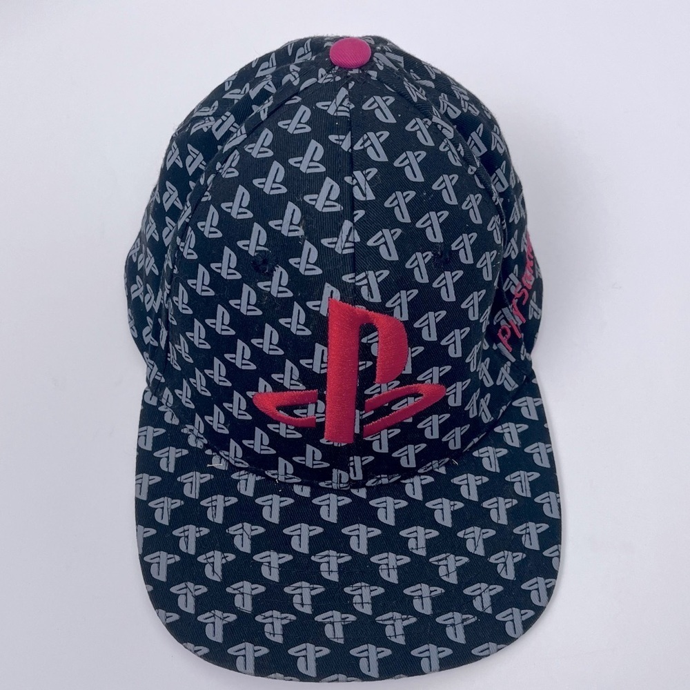Playstation Hat All Over Watermark Geek Out Officially Licensed Product Logo Cap